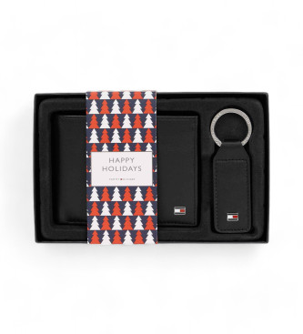 Tommy Hilfiger Gift set with wallet and leather key ring black