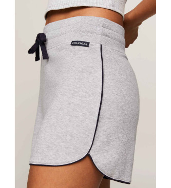 Tommy Hilfiger Pyjama-Shorts mit grauer Monotypie