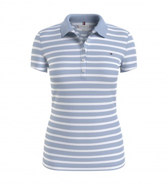 Tommy Hilfiger Slim Stripe blue polo 