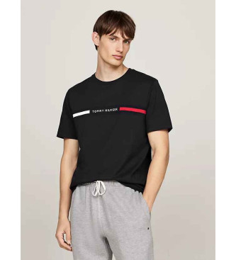 Tommy Hilfiger Rundhals-T-Shirt mit schwarzem Logo