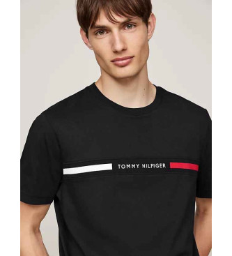 Tommy Hilfiger T-shirt com gola redonda e logtipo preto