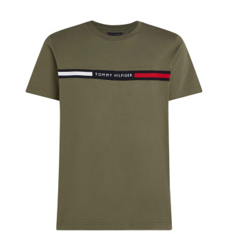 Tommy Hilfiger T-shirt  col rond avec logo vert