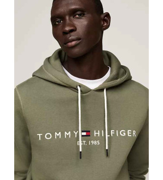 Tommy Hilfiger Sweat avec capuche, cordon de serrage et logo brod vert