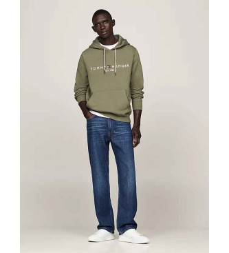 Tommy Hilfiger Sweat avec capuche, cordon de serrage et logo brod vert