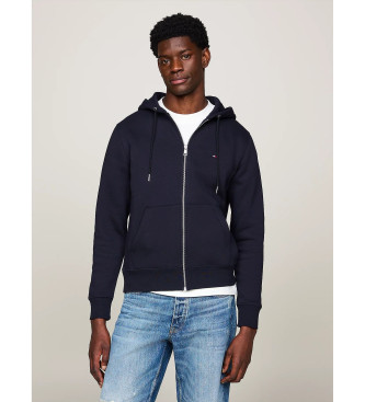 Tommy Hilfiger Classics marine sweatshirt met rits en capuchon