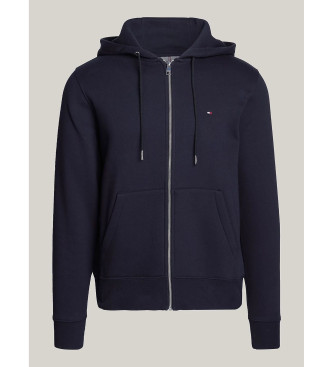 Tommy Hilfiger Classics marinbl sweatshirt med huva och dragkedja