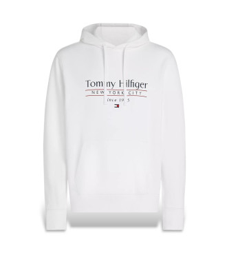 Tommy Hilfiger Felpa con cappuccio con logo bianco