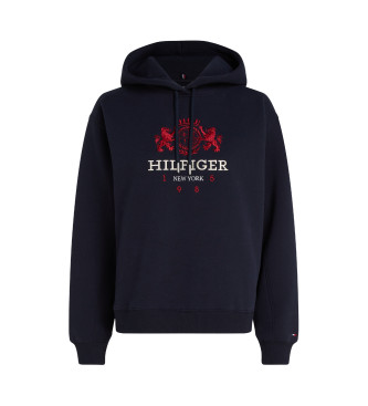 Tommy Hilfiger Mikina s kapuco z izvezenim logotipom mnarino