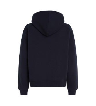 Tommy Hilfiger Sweatshirt med huva och broderad logotyp mnarino