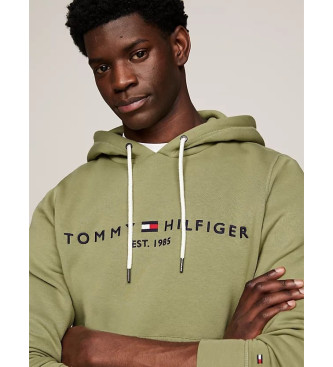 Tommy Hilfiger Sweatshirt med htte og broderet logo grn