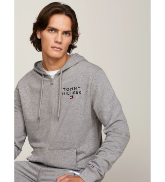 Tommy Hilfiger Felpa con Cappuccio con Logo grigia