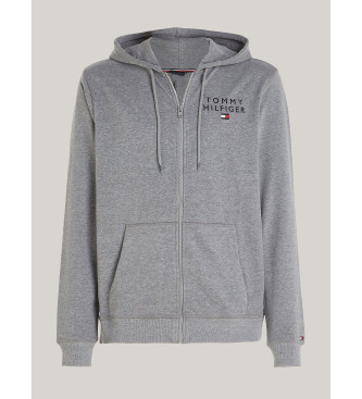 Tommy Hilfiger Sweatshirt mit Kapuze und Logo grau