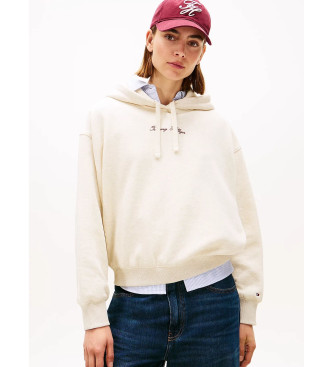 Tommy Hilfiger Sudadera con capucha y logo texturizado beige