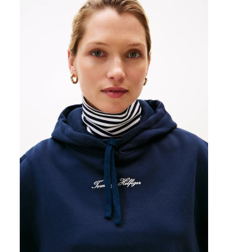 Tommy Hilfiger Sudadera con capucha y logo texturizado marino
