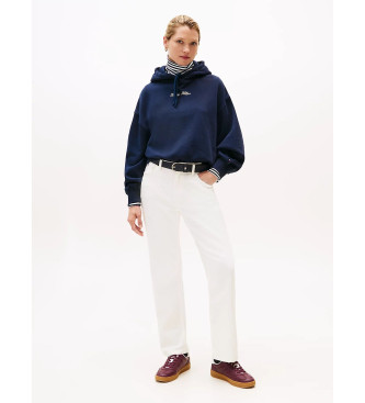 Tommy Hilfiger Sudadera con capucha y logo texturizado marino