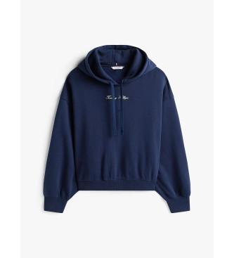 Tommy Hilfiger Sudadera con capucha y logo texturizado marino