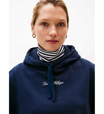 Tommy Hilfiger Sudadera con capucha y logo texturizado marino