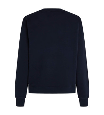 Tommy Hilfiger Sweatshirt med broderad Script-logotyp i marinbl typsnitt