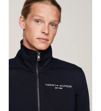Tommy Hilfiger Sweatshirt med halv lynls navy