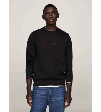 Tommy Hilfiger Sweatshirt with ribbed cuffs black