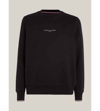 Tommy Hilfiger Sweatshirt with ribbed cuffs black