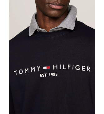 Tommy Hilfiger Sweat  col ras du cou avec logo brod en bleu marine