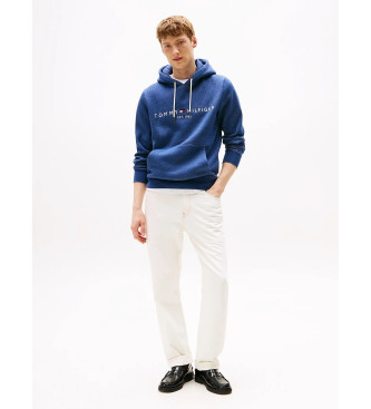 Tommy Hilfiger Sudadera de felpa con capucha y cordn azul