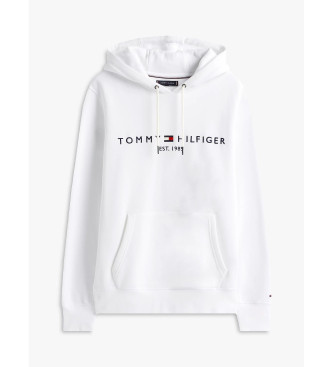 Tommy Hilfiger Fleece-Kapuzensweatshirt mit weier Kapuze und Kordelzug