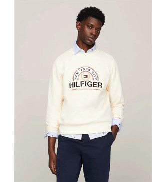 Tommy Hilfiger Flag Icon sweatshirt med vit grafik