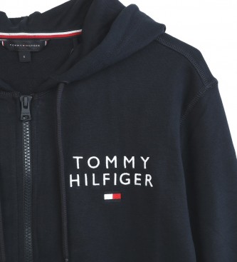 Tommy Hilfiger Sweatshirt FZ com capuz da marinha