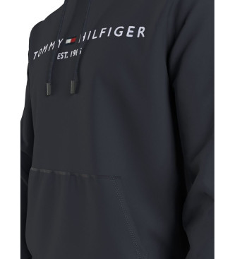 Tommy Hilfiger Bluza z nadrukiem logo granatowa