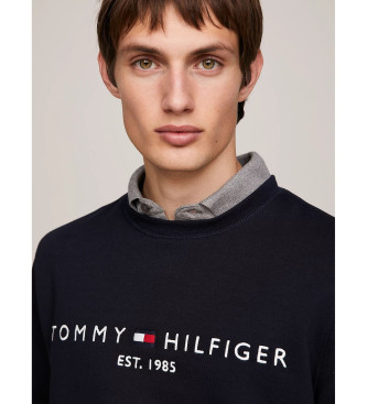 Tommy Hilfiger Sweatshirt med logotyp i marinbl frg