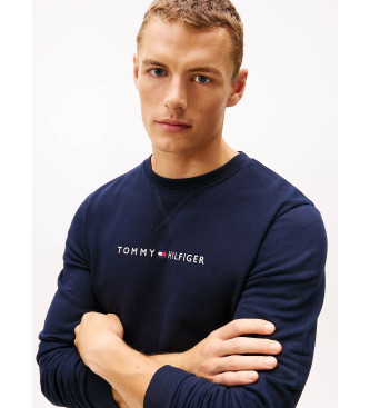 Tommy Hilfiger Sweatshirt original avec logo bleu marine