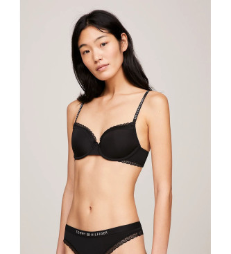 Tommy Hilfiger Reggiseno in pizzo nero tono su tono