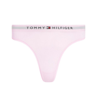 Tommy Hilfiger Stringi z logo w pasie w kolorze różowym