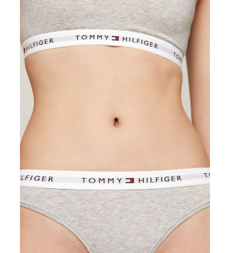 Tommy Hilfiger String avec logo sur la ceinture gris