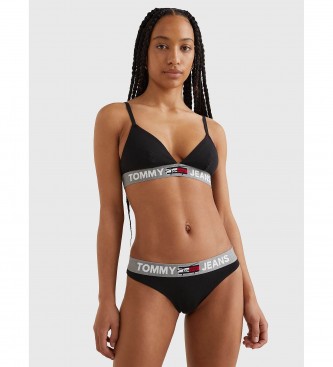 Tommy Hilfiger Thong with logo on waistband black