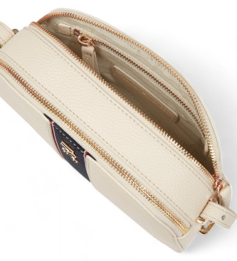 Tommy Hilfiger Beige strukturierte Umhngetasche