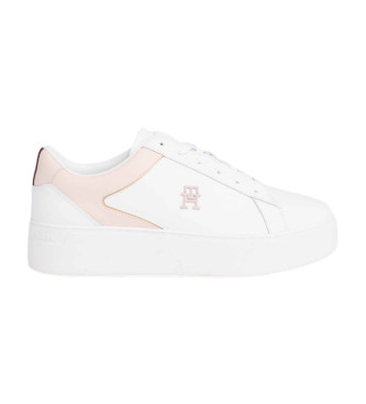 Tommy Hilfiger Platform Court Leather Sneakers white