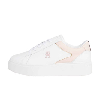 Tommy Hilfiger Platform Court Leather Sneakers white