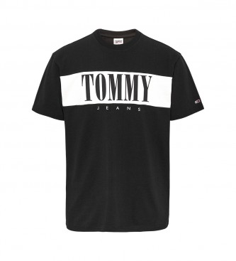 Tommy Jeans T-shirt Colorblock Serif Tee Noir