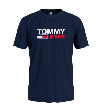Tommy Hilfiger T-shirt blu navy con logo Tjm Corp