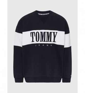 Tommy Jeans Reg Authentic Block sweatshirt zwart