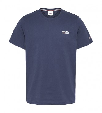 Tommy Hilfiger T-shirt blu navy con scollo a C e logo TJM Regular Corp