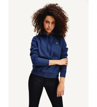 Tommy Jeans Felpa in pile blu scuro regolare 