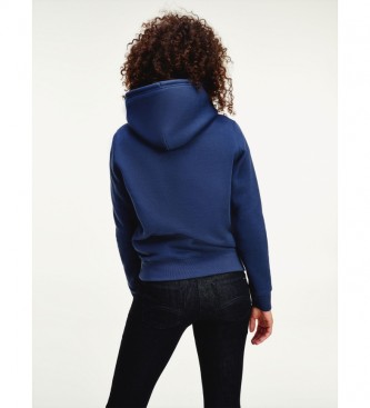 Tommy Jeans Felpa in pile blu scuro regolare 