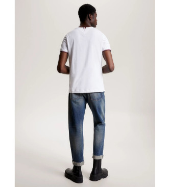 Tommy Hilfiger T-shirt bianca slim fit in maglia