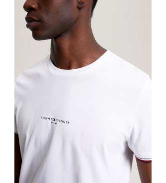 Tommy Hilfiger T-shirt bianca slim fit in maglia