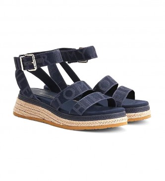Tommy Hilfiger Sandals with navy wedge -height wedge: 4.7cm