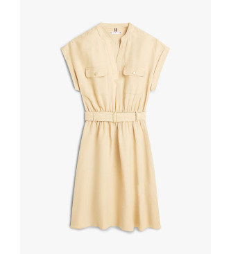 Tommy Hilfiger Kort skjortekjole med beige b�lte